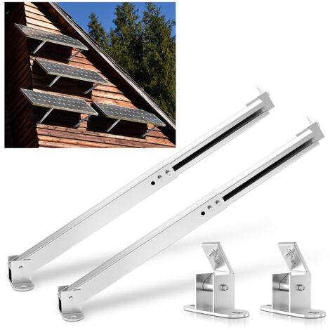 Einfeben – Support de panneau solaire réglable 38-68 cm – Angle 0-60° – Aluminium 6063 léger et résistant – Lot de 4 supports pour installation rapide