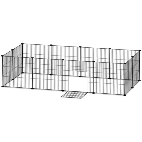 Swanew – Parc modulable pour animaux 12 pièces 35x35cm – Montage sans outils – Maille renforcée pour sécurité – Utilisation intérieure et extérieure - 12pcs