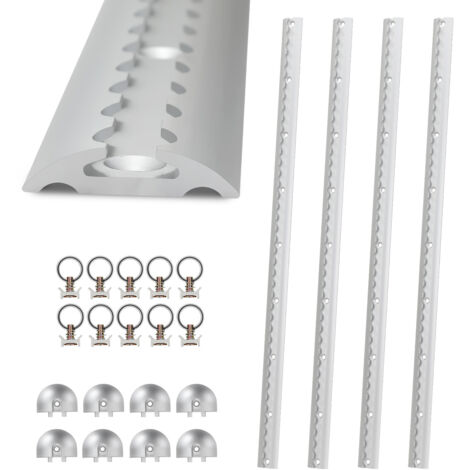 Swanew – Rail de guidage aluminium 4x1m – Capacité de charge 900kg – Installation facile avec vis M8 – Finition anodisée résistante