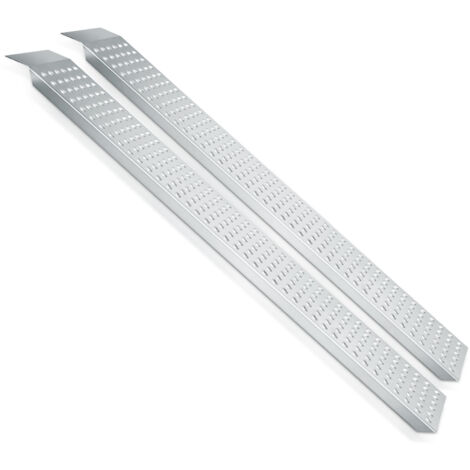 Einfeben – Lot de 2 rampes de chargement 160 cm – Acier galvanisé – Charge max 400 kg – Largeur de pneu jusqu'à 235 mm – Surface antidérapante