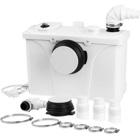 Hengda – Station de relevage 700W – Pompe pour eaux usées WC – Capacité 190 L/min – Distance verticale 9 m – Installation rapide et automatique