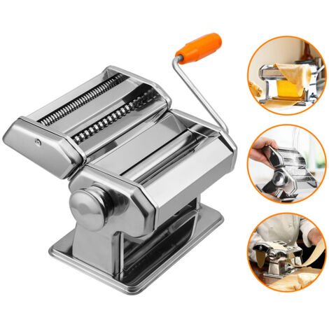 Einfeben – Machine à pâtes manuelle en acier inoxydable – 9 épaisseurs réglables – Pince de fixation stable – Pour lasagnes, spaghetti, fettuccine