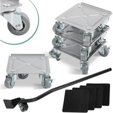 EINFEBEN plateau Roulant 8x Lève-meubles acier Charge max 500 kg Planche à roulettes Transporteur de meubles pour tous les sols Aide au transport (1/5)