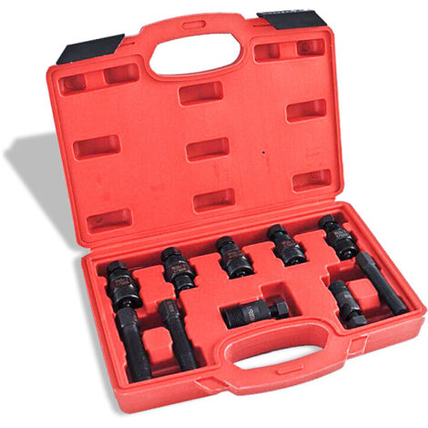 Swanew – Coffret extracteur de volant moteur 10 pièces – Dimensions 47 x 29 x 9 cm – Acier durable – Mallette de rangement incluse - 10pcs