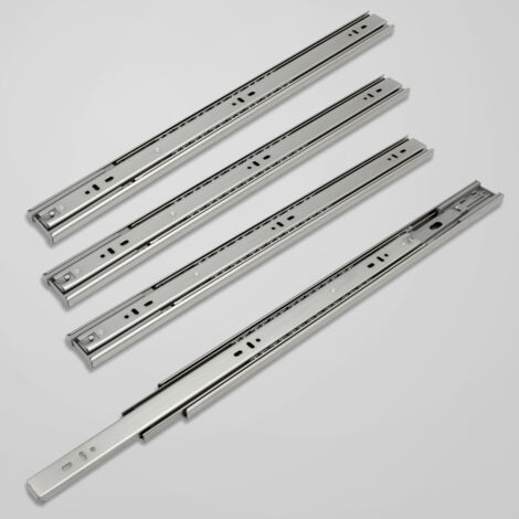 TolleTour Glissières de tiroirs 45mm coulisse à charge lourde coulisse à billes à sortie totale glissière étroite 500mm 4 pièces (1/5)
