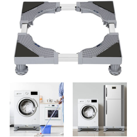 Swanew – Support machine à laver réglable 41-66cm – Chariot roulant pour lave-linge et réfrigérateur – Capacité 150-350 kg – Installation facile (1/5)