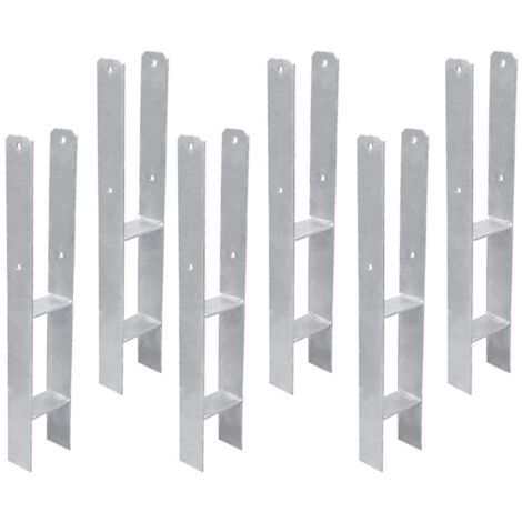 EINFEBEN 6x Support de poteau H-ancre Poteaux de Clôture 91MM