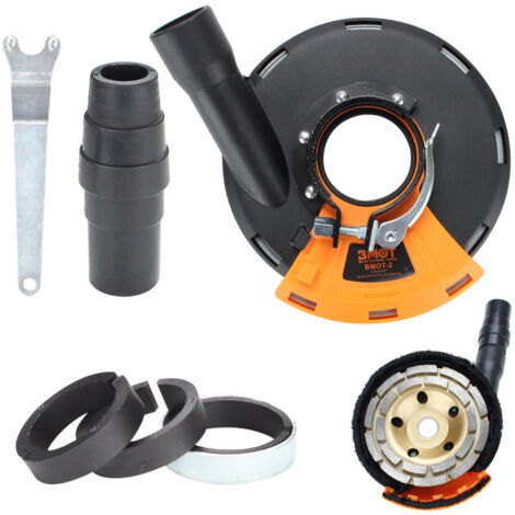 Einfeben – Capot d'aspiration pour ponçage 125 mm – Compatible meuleuses Bosch, Makita, Dewalt – Pour béton, peinture, céramique – Installation facile