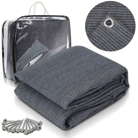 SWANEW Auvent tapis étanche camping tapis tente sol extérieur tente bâche pique-nique couverture caravane - Gris - 250x400cm