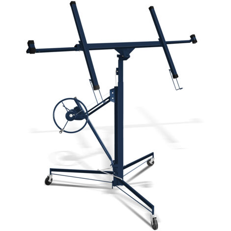 Swanew – Lève-panneau pour plaques de plâtre – Capacité de levage 68 kg – Hauteur réglable 140 à 350 cm – Bras inclinables jusqu'à 60°