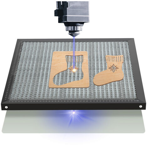 SWANEW 400x400mm Découpe Laser Nid D'abeille Table de Travail Plate-Forme pour CO2 ou Diode Laser Graveur Découpeuse