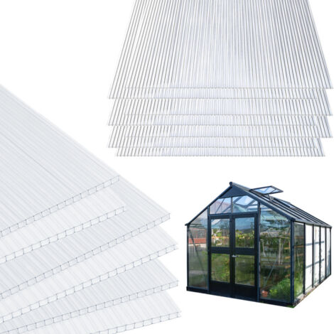 Plaque polycarbonate Plaques à double paroi pour serre 14x Plaques en polycarbone 14x