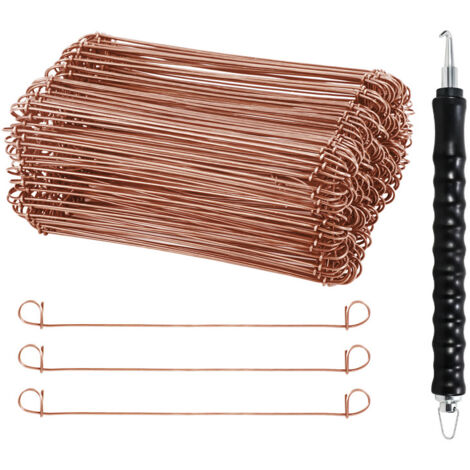 EINFEBEN lieur automatique professionnel pour ligaturer armature metallique Fil Pour Barres D'armature Twister Crochet 1.0 x 100mm (1000 pcs)