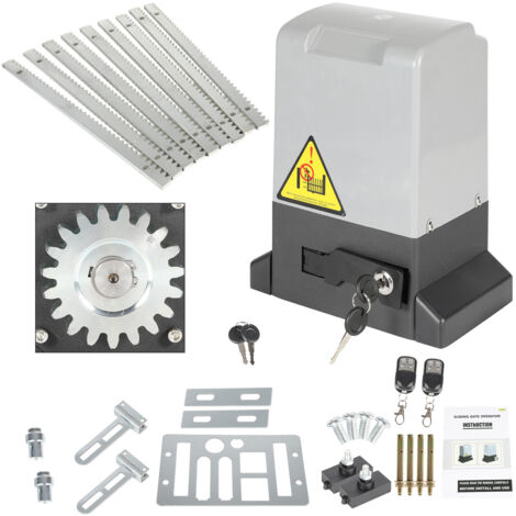 Swanew – Kit de motorisation de portail coulissant 750W – Charge max 1600kg – Longueur vantail 12m – Tension 220V – Moteur silencieux IP44