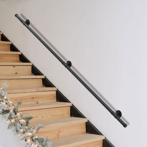 Einfeben – Rampe d'escalier antidérapante en acier galvanisé 200cm – Installation facile – Pour intérieur et extérieur – Sécurité renforcée