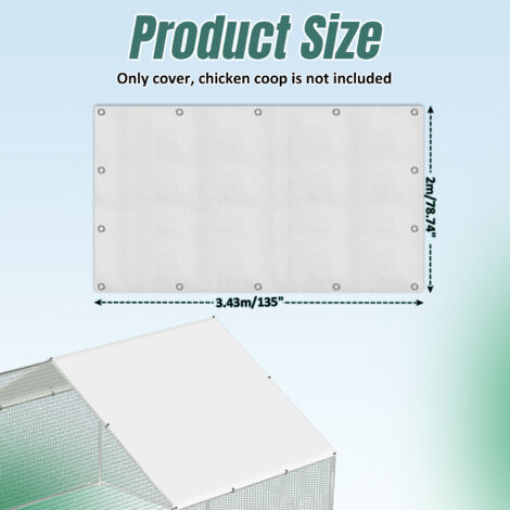 Bâche De Poulailler Imperméable Protection Extérieure - Résistante Aux Intempéries 144 X 109 Cm