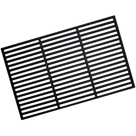Hengda Grille en fonte grille 28 x 42 cm émaillée Accessoires pour barbecue Noir (1/5)