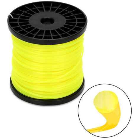 EINFEBEN Fil de coupe 100M Fil de tonte pour débroussailleuse Nylon Jaune Rond 2.4mm
