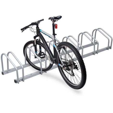 Randaco Râtelier vélo pour 6 vélos - Acier galvanisé - Fixation sol et mur - Gain de place & Robuste