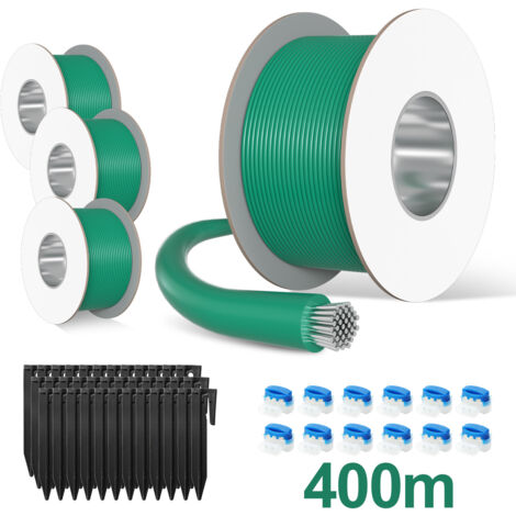 TolleTour 400 m Câble périphérique pour robots tondeuses + piquets de terre + connecteur de câble (1/5)