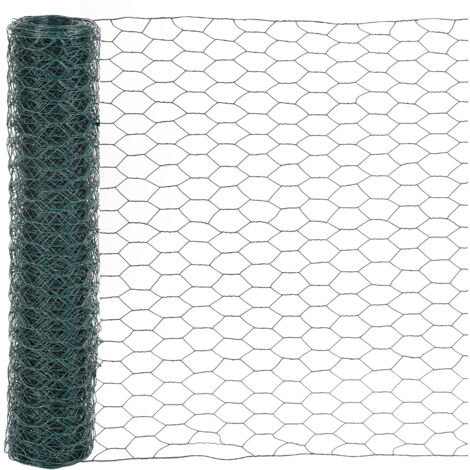 EINFEBEN Grillage a poule 10/25m, Grillage Clôture Rigide pour Jardin Taille des mailles: 27 mm - 0.5m x 25m (1/5)