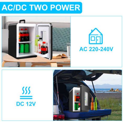 Mini Frigo 15L 21 Canettes Northclan - Réfrigérateur Électrique Portable Chaud/Froid, Silencieux ECO, 12V/220V Chambre Voiture Bureau Plage
