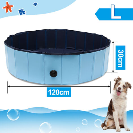 Grande Piscine Pliable Pour Chien, En Pvc Antidérapant Pour Chiens Pataugeoire Portable Pour Enfants Pour Interieur Et Exterieur 120 X 30 Cm Piscine229