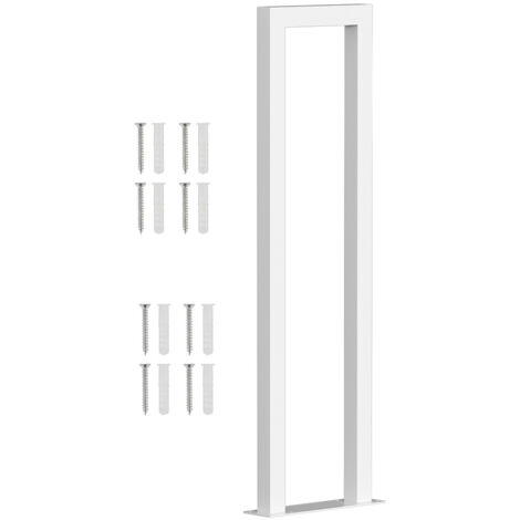 Randaco Rampe d'escalier blanche de 55 cm en forme de U, main courante en fer, rampe en fer pour l'intérieur et l'extérieur, universelle