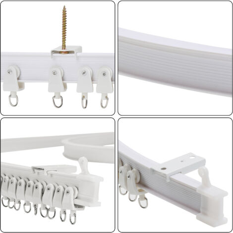Rail Rideau Courbable Randaco 3M Rail Rideau Flexible Plafond, Tringle à Rideau Courbable ...