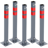 Barrière de parking 5 Set Barrière de parking Poteau de délimitation Avec 15 Clés Poteau Poteau Parking Barrière Parking Barrière Verrouillable Barrière de Parking Poteau de barrage