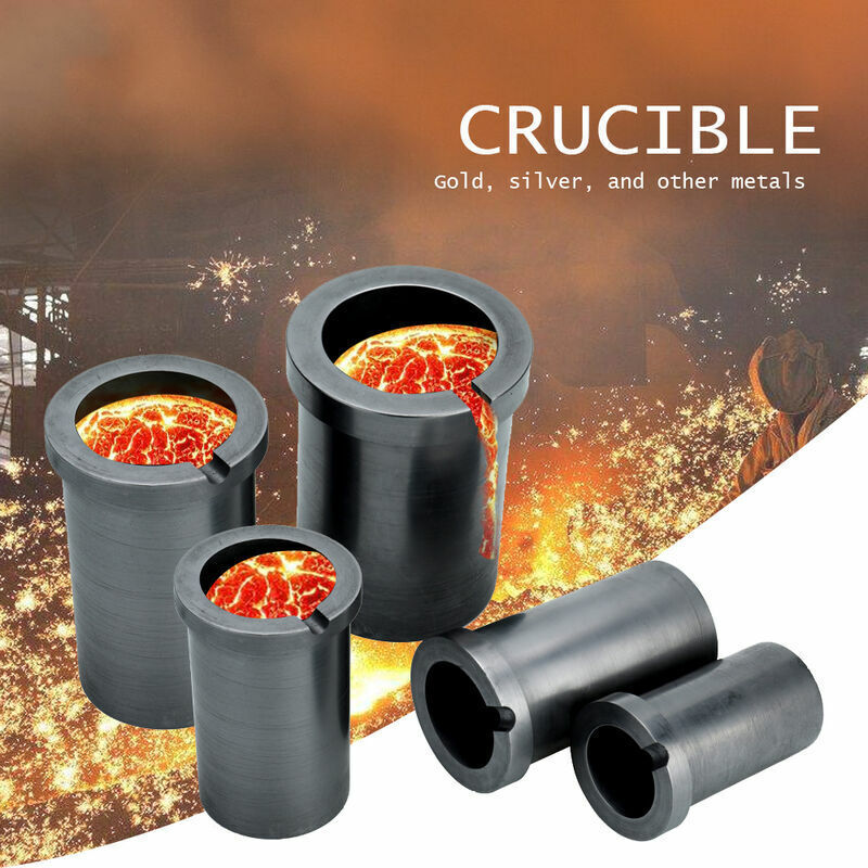 Kit De Fonderie 4 Creusets Graphite Haute Pureté - Noir Et Argent - Neuf
