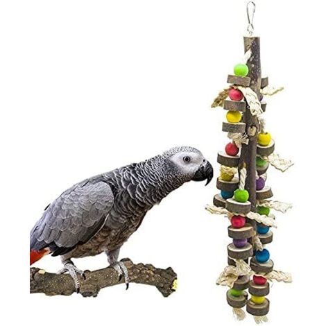 Jouets pour Oiseaux Jouets à macher pour Oiseaux en Bois Blocs Perroquet déchirer Les Jouets Meilleurs pour Pinson, Perruche, perruches, calopsittes, Conures, Oiseaux d'amour