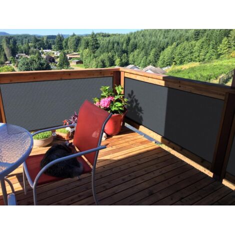 Brise-vue Pour Balcon 75x300cm HDPE - Protection Intimité Et Vent Anthracite