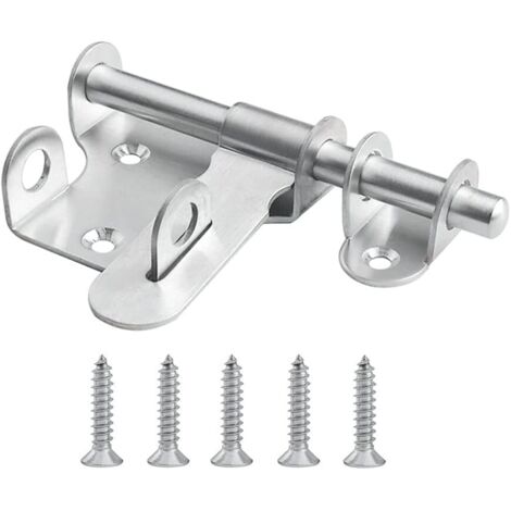 1 Pièce Coulissants Verrou Loquet Verrou en Acier Inoxydable Verrou de Verrouillage de La Porte Loquets de Porte de Sécurité Verrou Loquet avec Trou pour Cadenas Porte Coulissante (1/5)