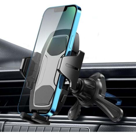 Sunxury – Support téléphone voiture – Fixation grille d'aération – Rotation 360° – Compatible smartphones 4-7 pouces – Caoutchouc silicone anti-rayures (1/5)