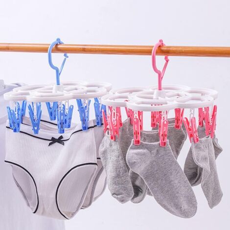 Étendoir à Chaussettes Rotatif 360° Avec 36 Pinces – Séchoir Multidirectionnel Pour Lingerie, Chaussettes, Sous-Vêtements