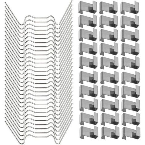 Lot de 150 Clips de Vitrage de Serre, avec 75 Clips de Fil W pour Vitrage en Serre et 75 Clips de Chevauchement en Z pour Vitrage de Serre pour Fixation de Serre (1/5)