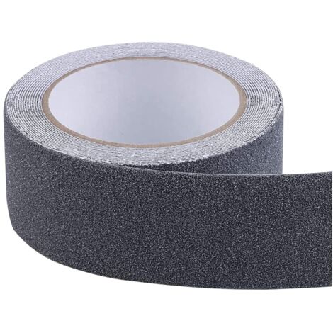 Bande Antidérapante adhésive, Forte Adhésif, Ruban Autocollant Anti-dérapante, pour Intérieur et Extérieur, pour la Sécurité au Travail et la Maison. Bande Sécurité, 5 cm x 5 m, Noir