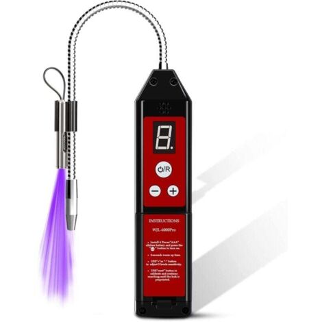 Sunxury – Détecteur de fuite de fréon avec lumière LED – Sensibilité jusqu'à 3 g/an – Écran LCD – Alarme sonore et visuelle – Testeur HVAC R22 R410A R134A - WJL-6000PRO