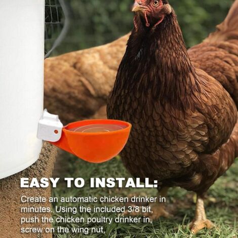 Abreuvoir Et Mangeoire Volaille – Distributeur Eau/Nourriture Poussins Poulets Canards Cailles, Grande Capacité