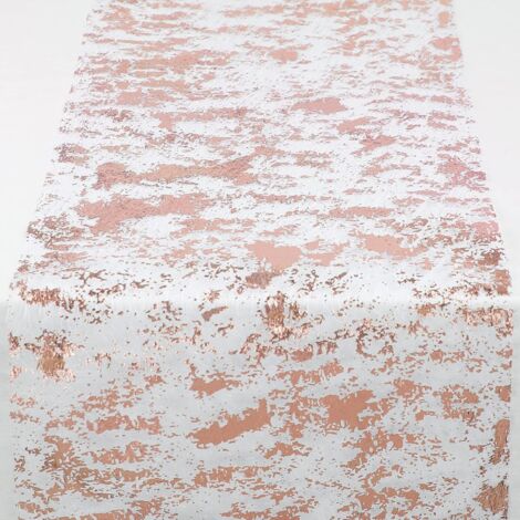 Chemin De Table Doré Pailleté 70x300 Cm – Tulle Organza Feuille D’Or – Luxe Pour Mariage, Anniversaire, Baptême, Noël