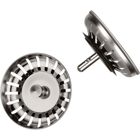 Sunxury – Bouchon d'évier en acier inoxydable 304 – Filtre à déchets 80mm – Drain rapide avec 20 petits trous – Compatible éviers 79-81mm