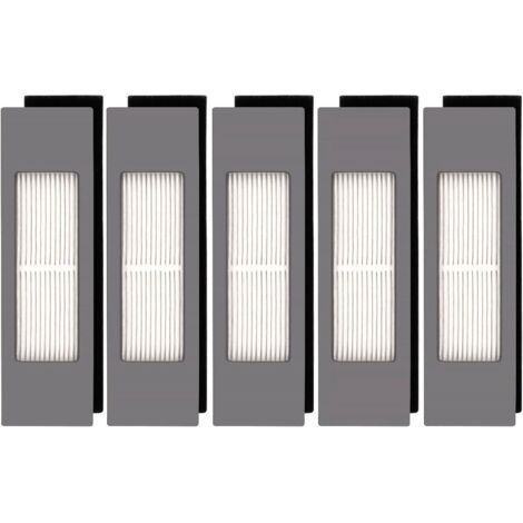 (5 pièces) Filtre HEPA pour robot aspirateur Ecovacs DEEBOT OZMO 920 950 T8 AIVI Max T9 T5 N5 N7 N8+ N8 Pro Plus DX55 DX93 DJ65, kit de filtres pour aspirateur robot, pièces de rechange 5 filtres (1/5)