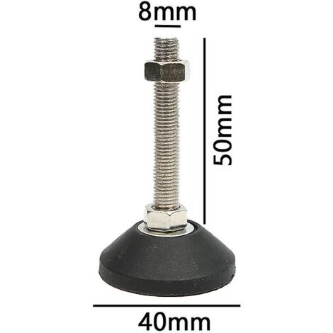 100 Pieds Réglables M8x20mm Pour Meubles – Plastique Et Métal, Uxcell