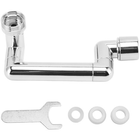 SUNXURY Extension de robinet pivotante télescopique en cuivre chromé ABS, Extension de robinet pour lavabo de cuisine (1/5)