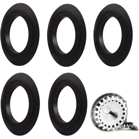 Sunxury – Bouchon d'évier en élastomère – Joint Bonde pour paniers filtrants 78-83 mm – Compatible avec baignoire et lavabo – Lot de 5