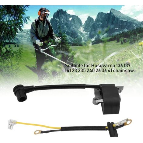 SUNXURY Bobine d'allumage pour Husqvarna 136 137 141 141 23 235 240 26 36 41 Accessoires de Rechange pour Tronçonneuse 545199901 (1/5)