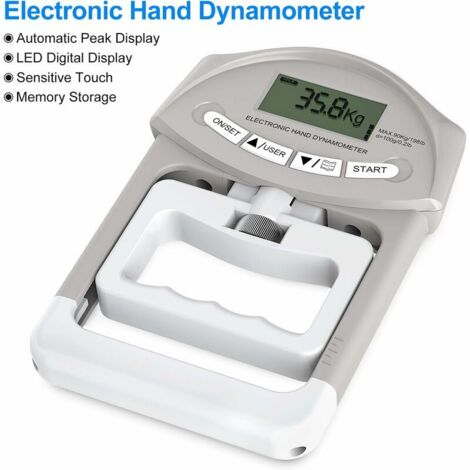 Dynamomètre à main électronique 90 kg / 200 lbs Capacité de préhension