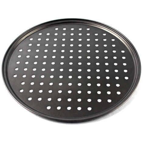 Moules à Pizza ronde grand plaque pizzas Perforées Anti-Adhésive four grille de cuisson professionnel 1Pcs