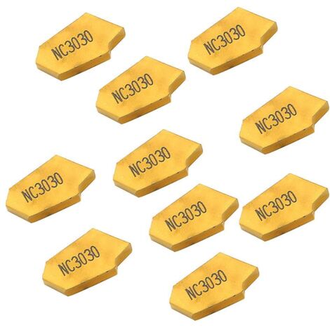 10 pièces/ensemble 3mm Gtn3 rainurage CNC carbure Inserts lames séparation outil de coupe (1/5)